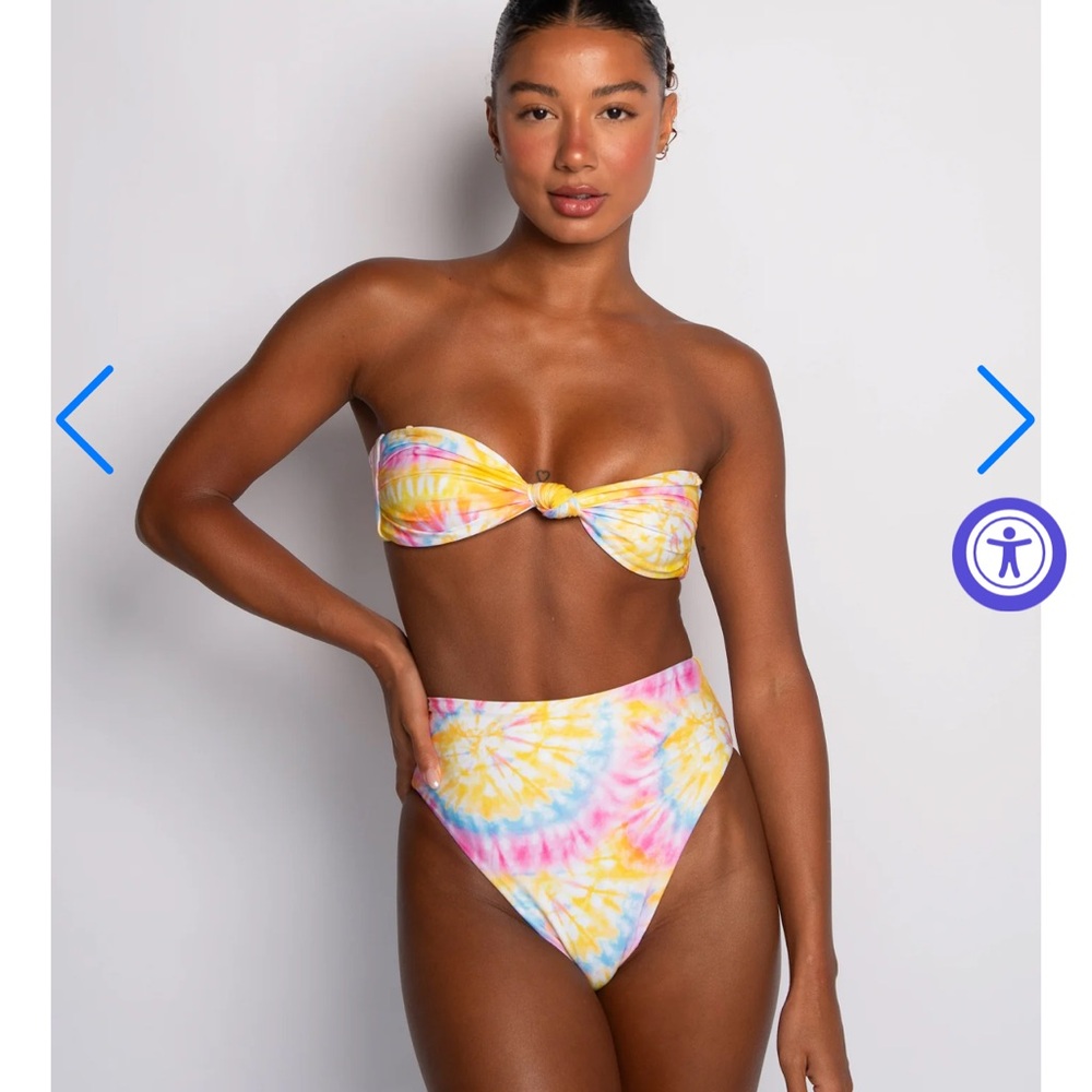 Skatie Yellow and Pink Bikini Set